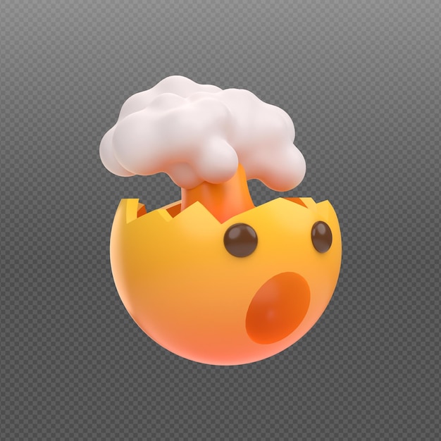 3d concept rendering of emoticon