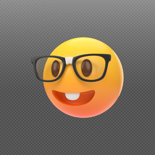 3d concept rendering of emoticon