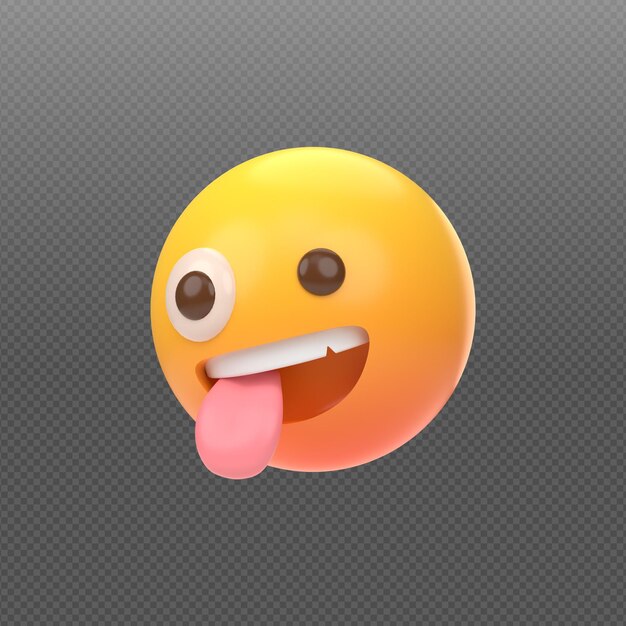 3d-conceptillustratie van emoji