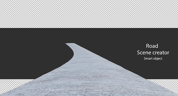 PSD 3d concrete road isolated