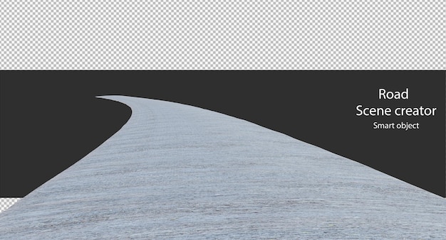 PSD 3d concrete road isolated