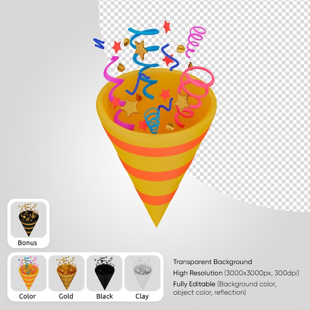 PSD coriandoli 3d