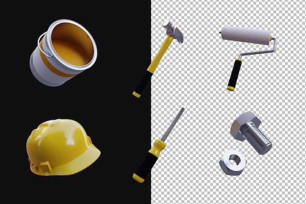 3 D 建設アイコン コレクション