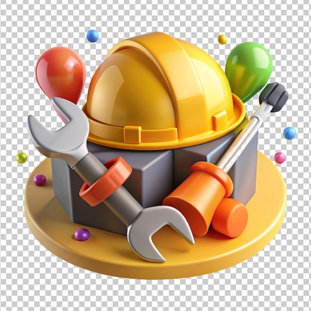 3d construction tools to celebrate labor day