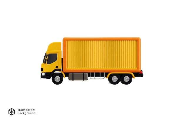 3d container truck icoon concept van transport levering of vrachtwagen icoon vector illustratie
