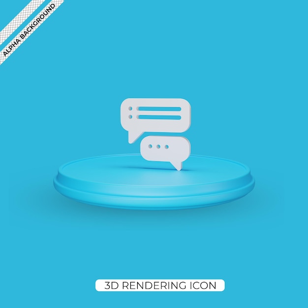 PSD 3d conversation render icon design