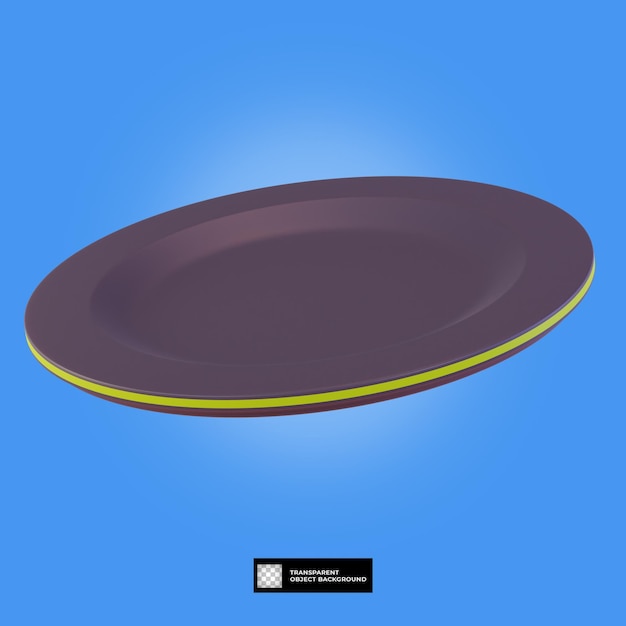 PSD 3d инструмент для приготовления пищи черная тарелка