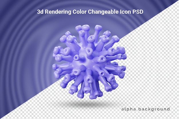 PSD 3d corona virus or covid19 sign