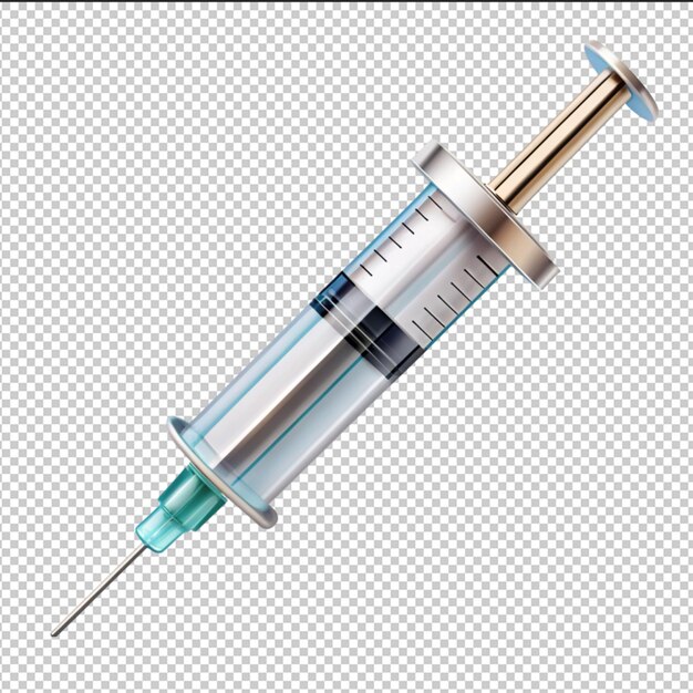 PSD 3d coronavirus vaccination yellow syringe