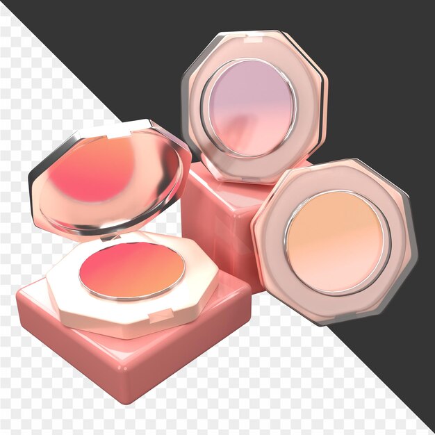 PSD 3d cosmetic illustrations