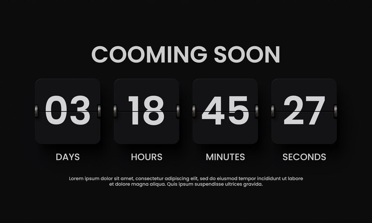 PSD 3d countdown timer background template