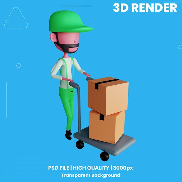 PSD 3d courier icon