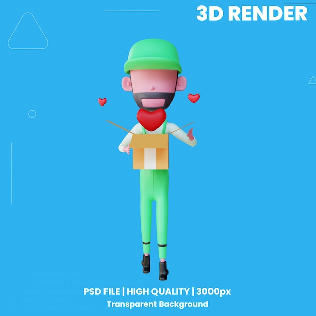 3d courier icon