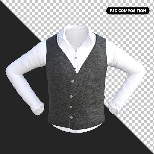 3D cowboy-tilbehør isolert Premium Psd