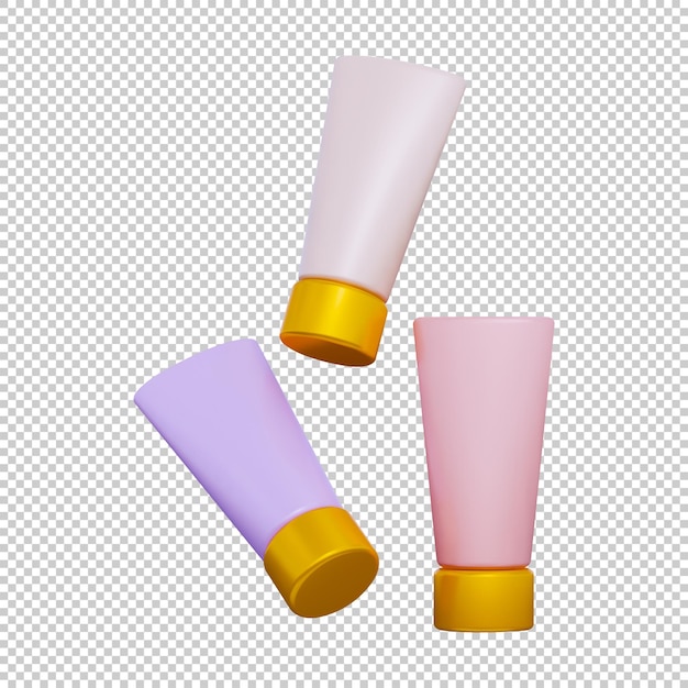 PSD 3d cream tube icon isolated