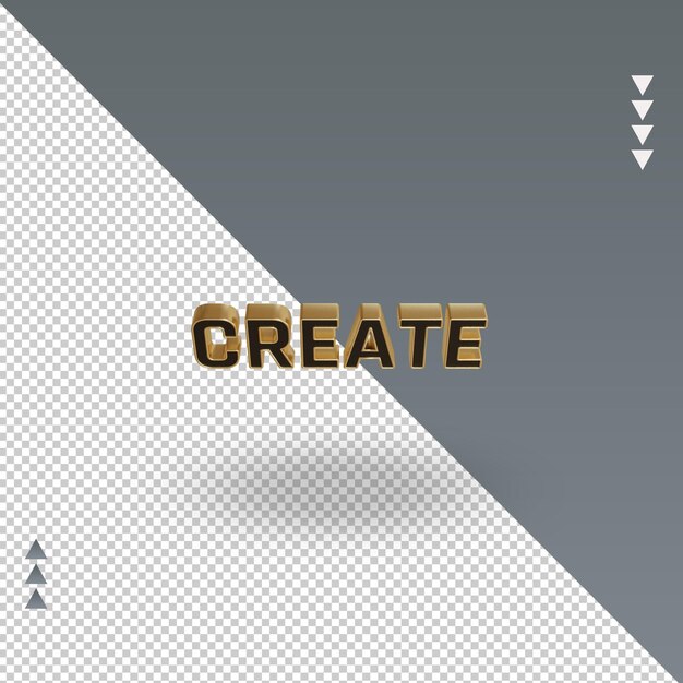 3d create black gold icon rendering top view