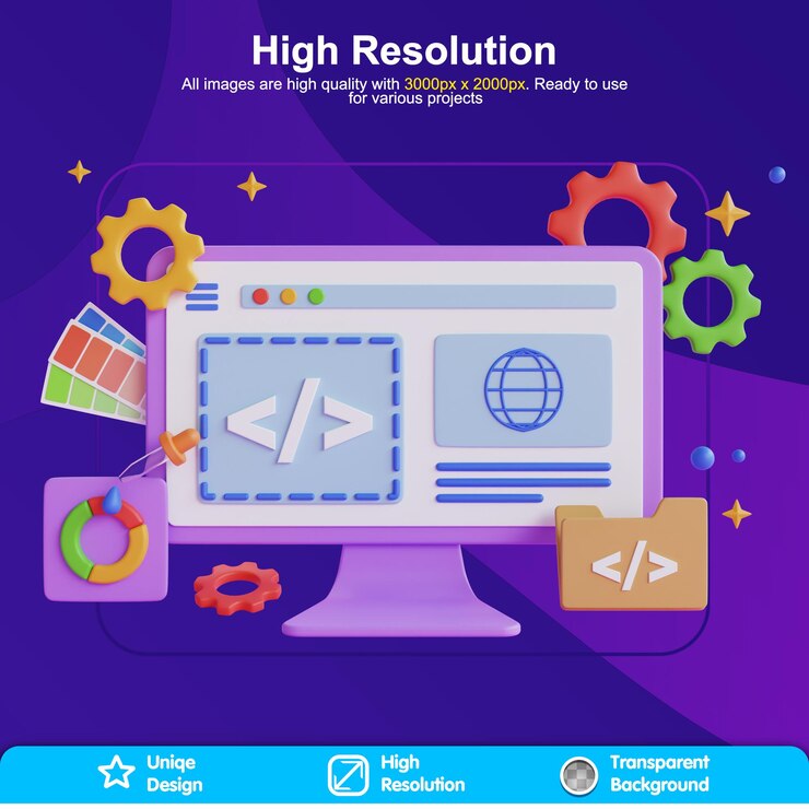 PSD 3d creativiteit illustratie - 3d activa 3d web design
