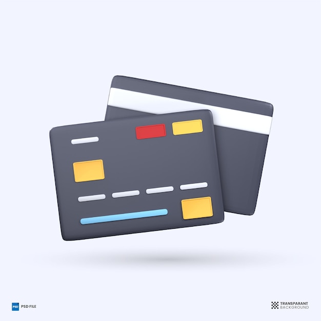 3d credit card financial icon 3d payment render illustration