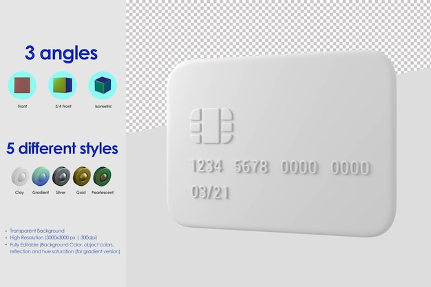 PSD 3d credit card icon