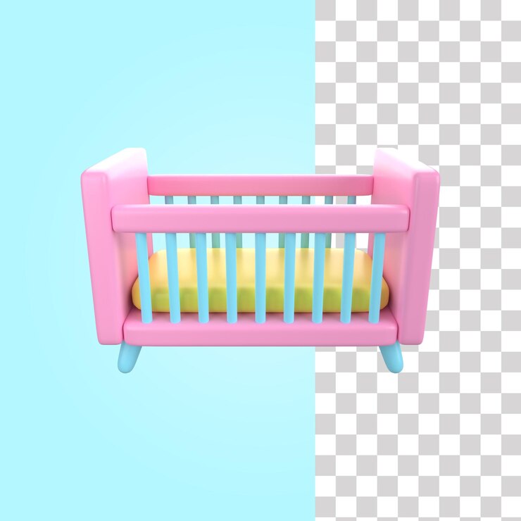 PSD 3d crib illustration