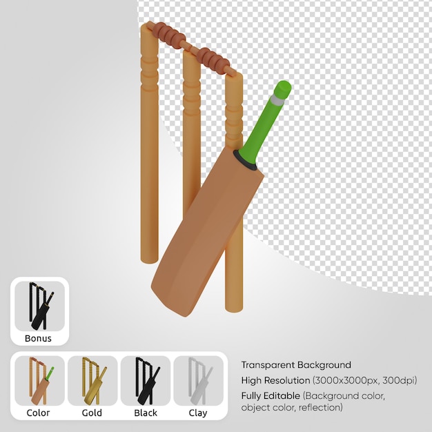 PSD 3d крикетная бита