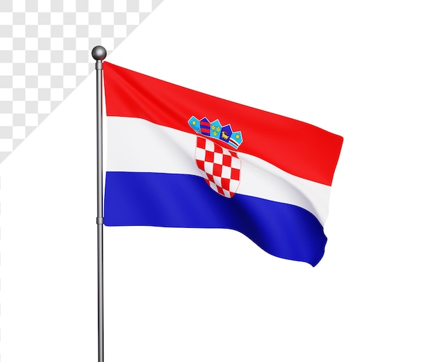 3d croatia flag illustration