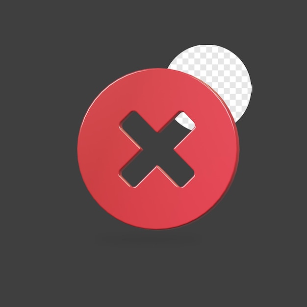 PSD 3d cross wrong icon render