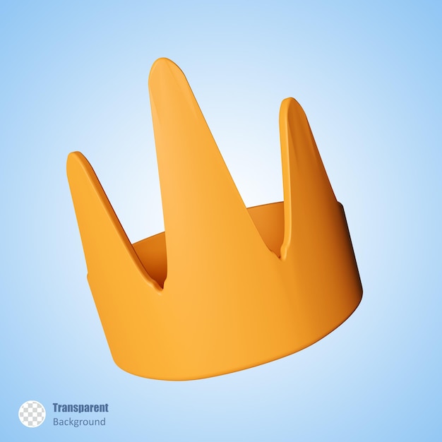 PSD 3d crown icon 3d rendering