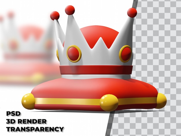 PSD 3d crown with transparency background