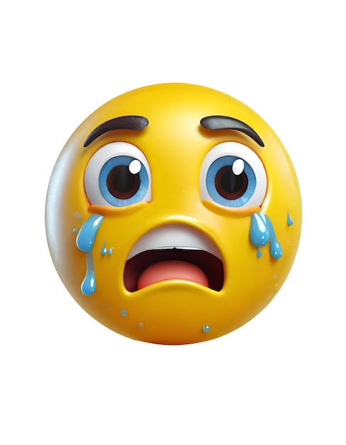 PSD 3d crying emoji