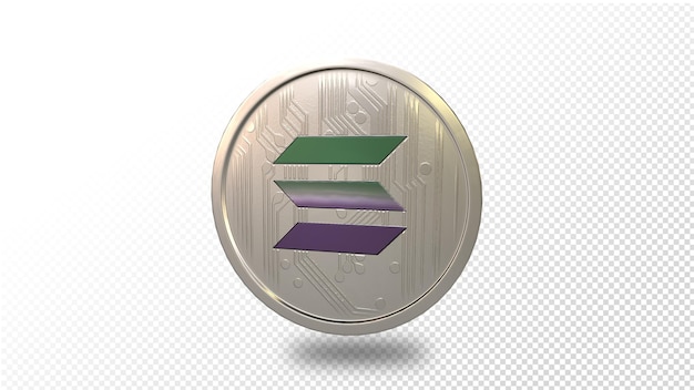 PSD 3d cryptocurrency coin solana