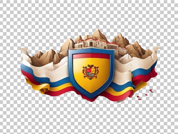 3d-culturele vector van andorra op doorzichtige achtergrond