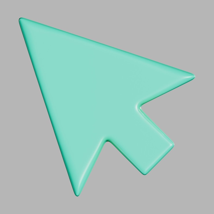 PSD 3d cursor mouse arrow white