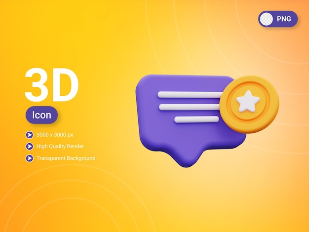 PSD 3d customer review icon