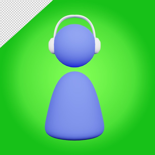 PSD 3d customer service icon