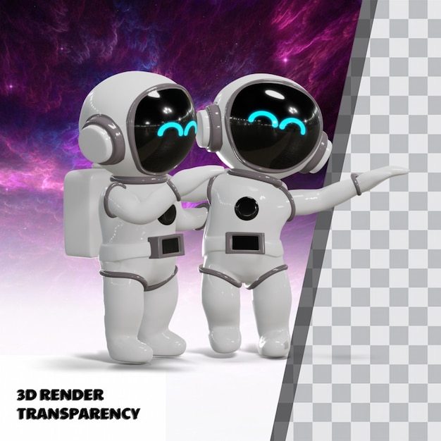 Astronauta carino 3d