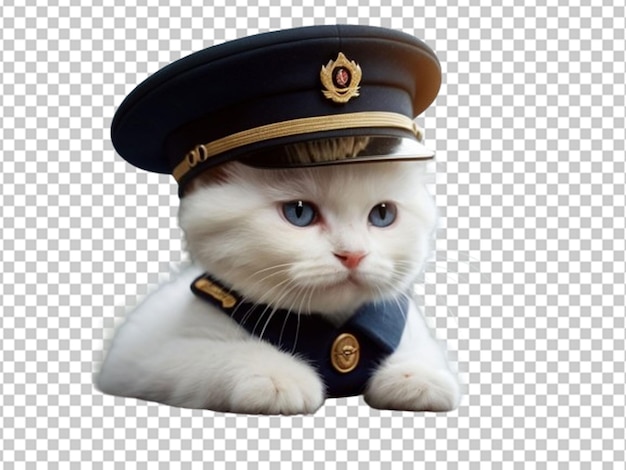 兵士の制服を着た3dの可愛い赤ちゃん猫