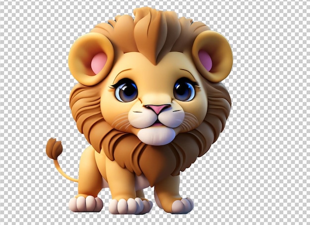 3d cute baby lion