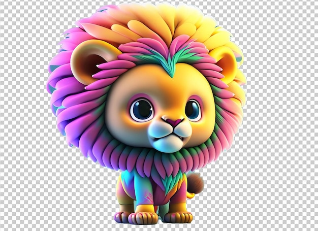 3d cute baby lion