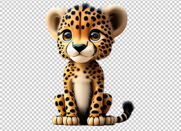 PSD 3d cute baby tiger