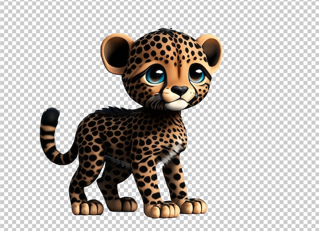 PSD tigre sveglia del bambino 3d