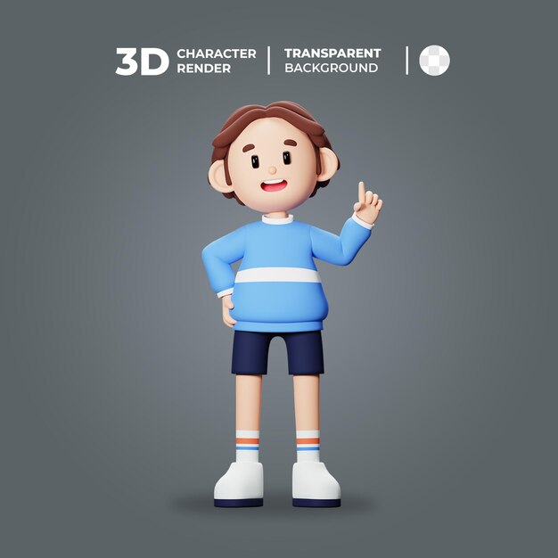 3D 귀여운 소년 캐릭터