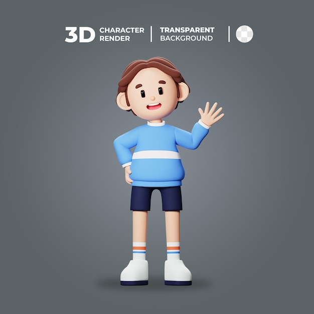 3Dかわいい男の子キャラクター