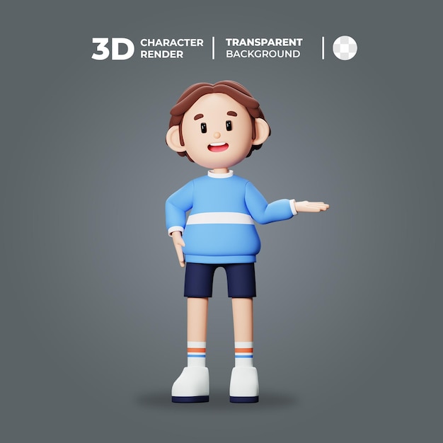 3D Cute Boy Character