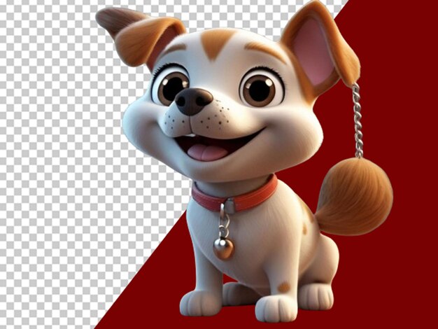 PSD cane simpatico cartone animato 3d adorabile e adorabile