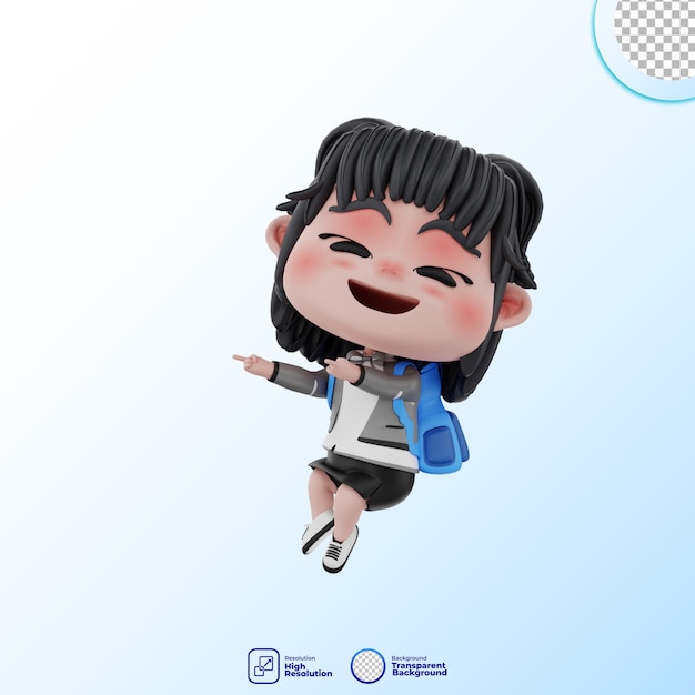 3D 귀여운 캐릭터 교육 그림