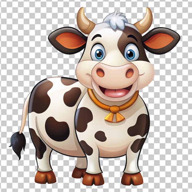 PSD 3d cute cow clipart png