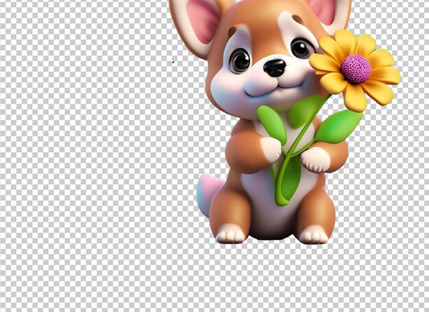 PSD 3d cute dog