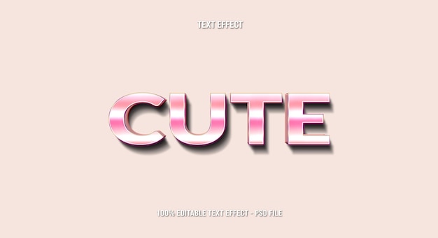 3D Cute Editable Text Effect