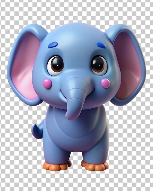 PSD 3d cute elephant png